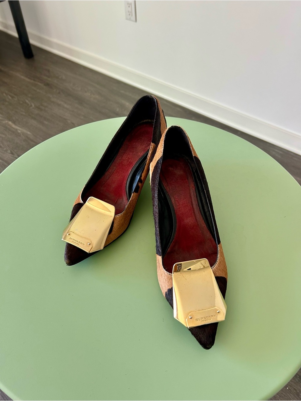 Burberry runway collection size 6.5 with new sole and heel protector.